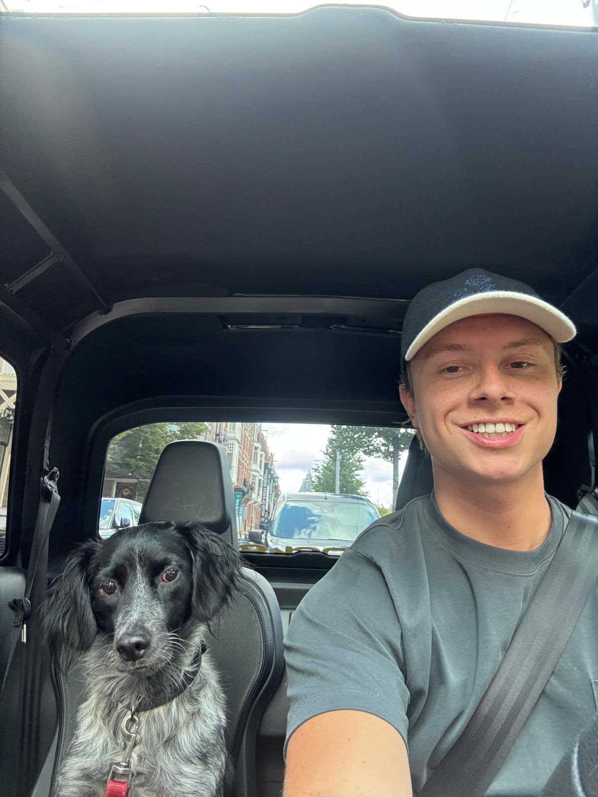 Bram with his dog